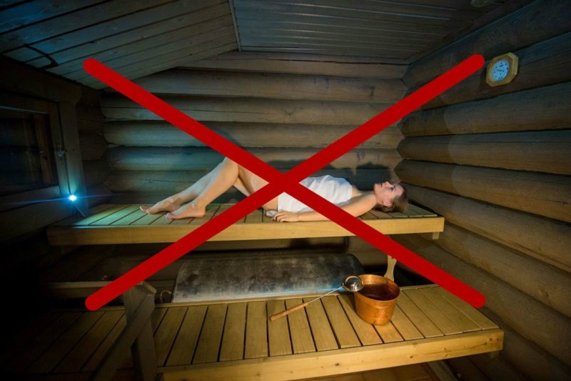 Запрещено посещать бани и сауны во время процедур омолаживания